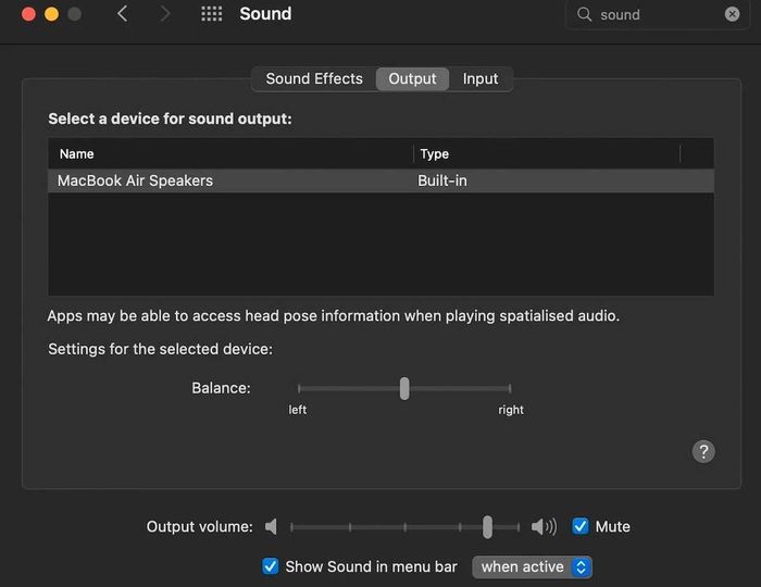 Cài đặt đầu ra cho Bluetooth