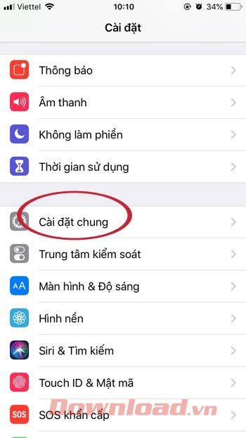 Cài đặt chung