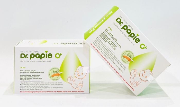 30 gói gạc răng miệng Dr.Papie (dành cho trẻ từ 0 tháng tuổi)