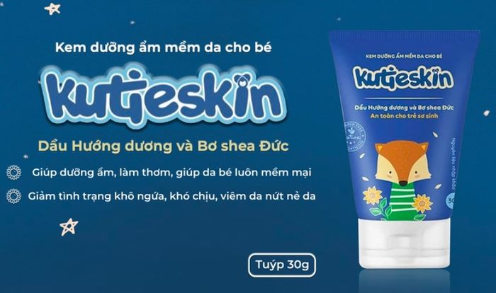 Kem dưỡng ẩm cho bé Kutieskin 30g