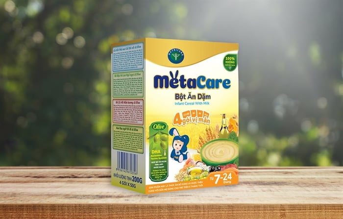 Bột ăn dặm MetaCare 4 vị mặn hộp 200g (7 - 24 tháng)