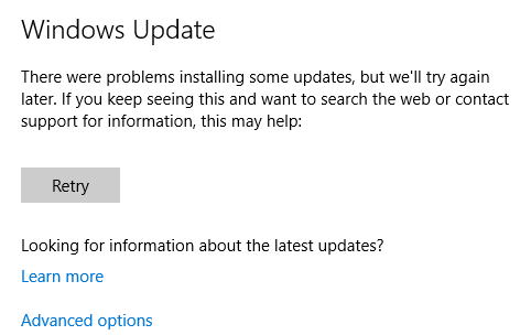 Sự cố trên Windows 10