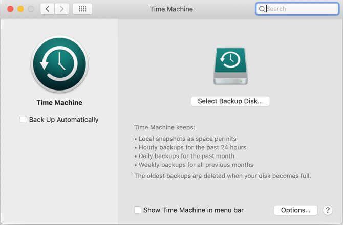 Sao lưu dữ liệu trên macOS bằng Time Machine