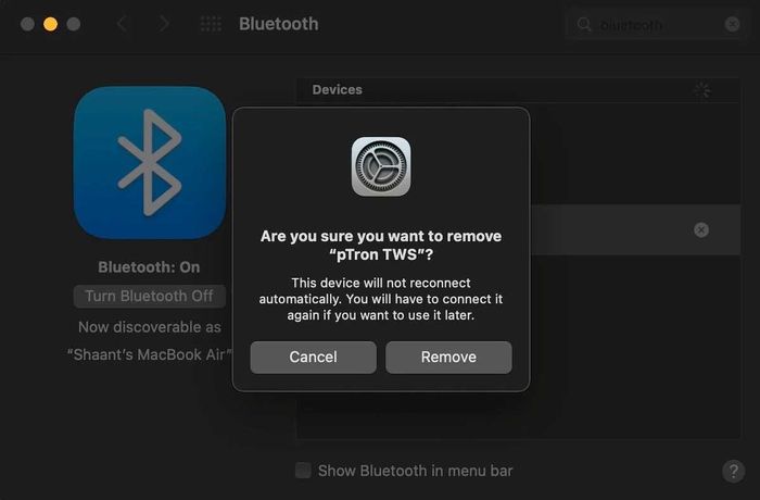 Kết nối lại thiết bị Bluetooth với Mac