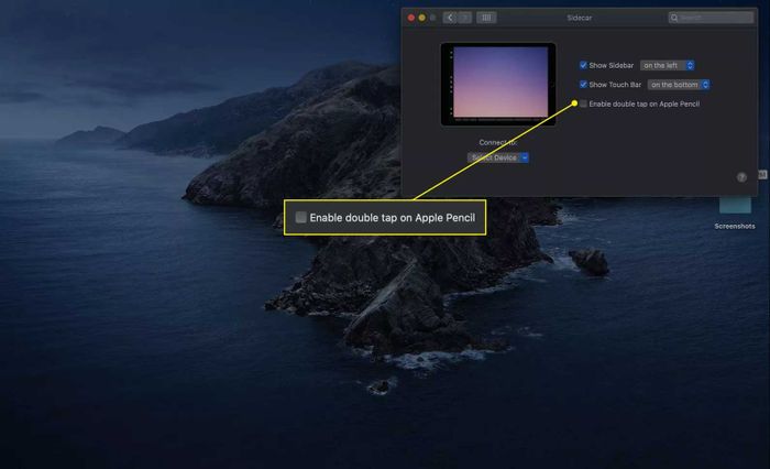 Tùy chọn click đúp trên Apple Pencil
