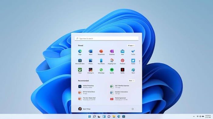 Thanh tác vụ mới trên Windows 11