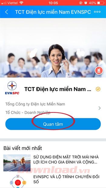 Quan tâm EVNSPC