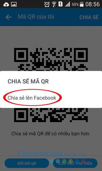 Chia sẻ mã QR