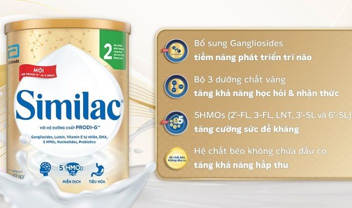 Sản phẩm Sữa bột Similac 5G số 2 900g (dành cho bé từ 6 - 12 tháng tuổi)