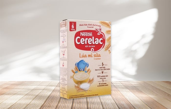 Bột ăn dặm Nestlé Cerelac lúa mì sữa hộp 200g (từ 6 tháng)