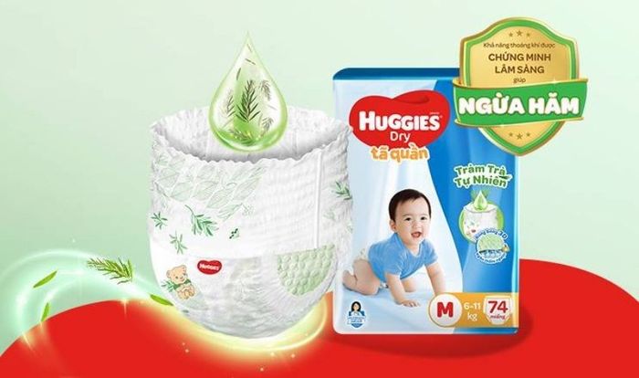 Tã dán Huggies Dry cực đại size M 84 miếng (6 - 11 kg)