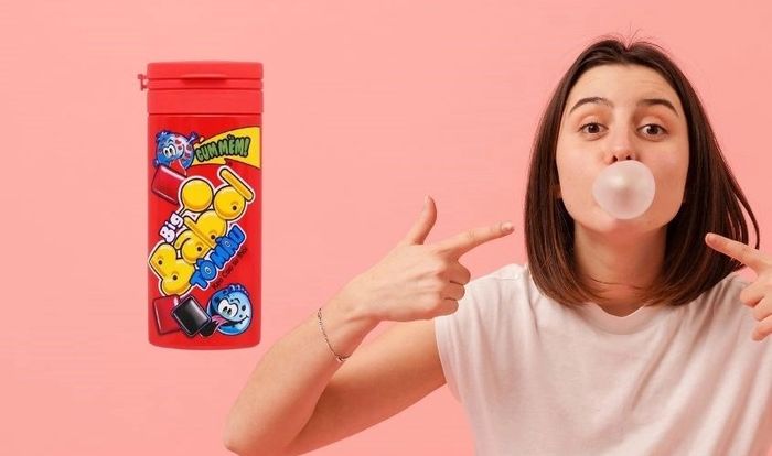 Kẹo singum Big Babol hương tự nhiên hũ 16g (từ 3 tuổi) - Màu ngẫu nhiên