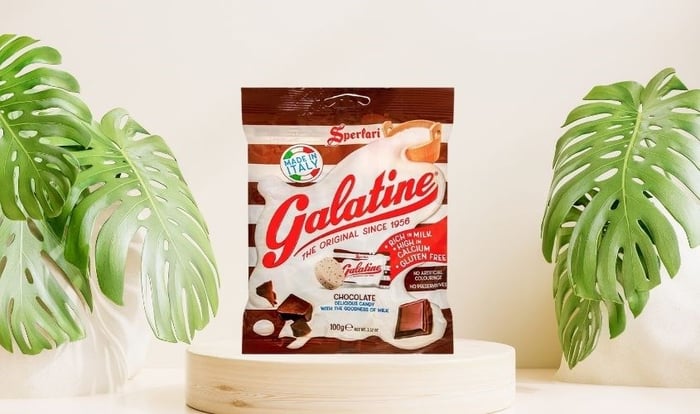 Kẹo cứng Galatine hương sữa socola gói 100g (từ 3 tuổi)