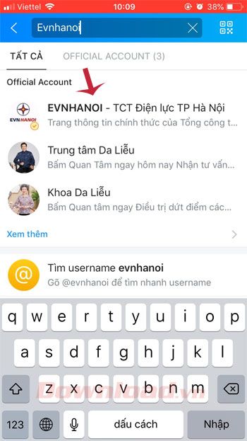 Tìm kiếm EVNHanoi