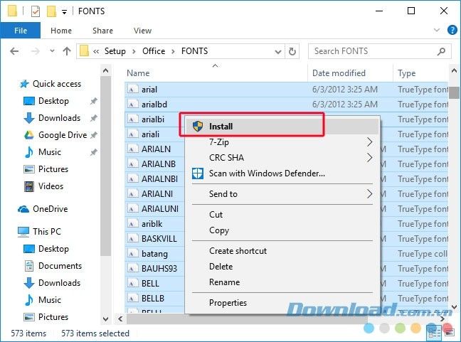 Cài đặt font trên Windows rất đơn giản