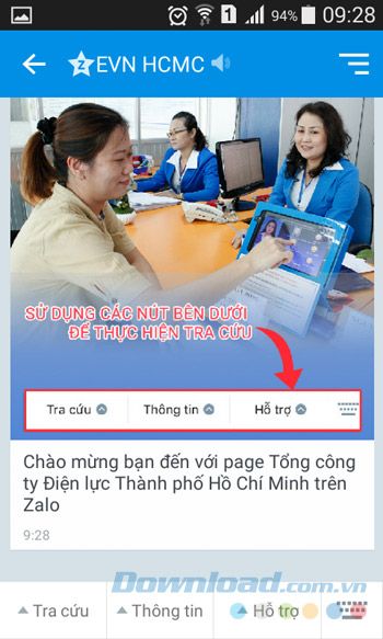 Trang chủ của EVN