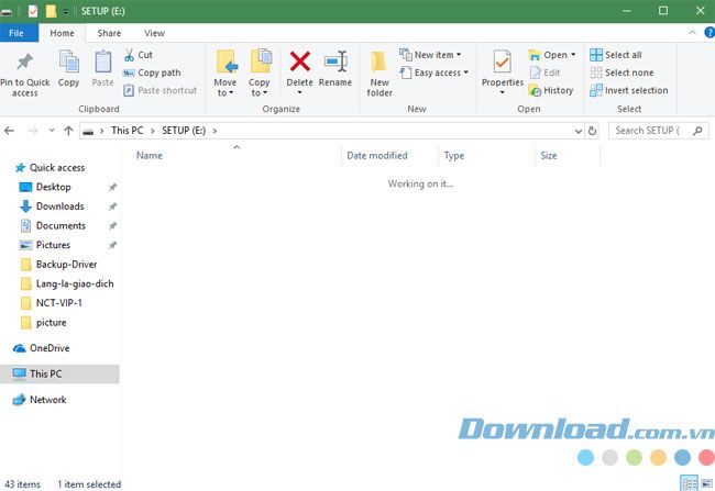 Tình trạng treo của File Explorer