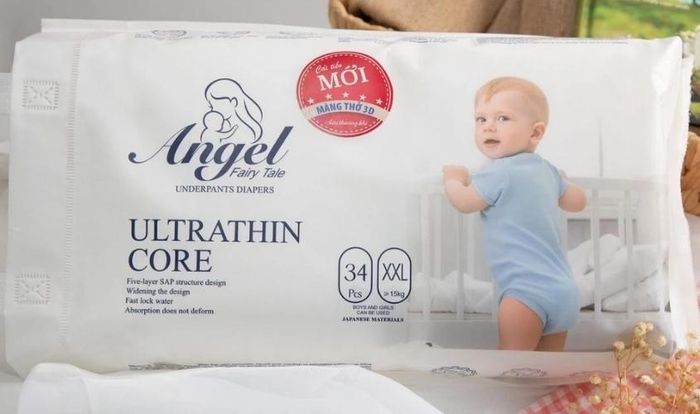 Bỉm Angel là sản phẩm của thương hiệu Việt Nam, sản xuất tại Trung Quốc.