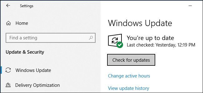 Kiểm tra Cập nhật Windows 10