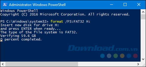 Cửa sổ Windows PowerShell