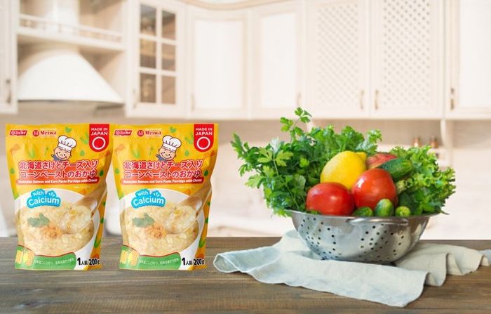 Cháo tươi Meiwa vị cá hồi Hokkaido, bắp và phô mai gói 200g