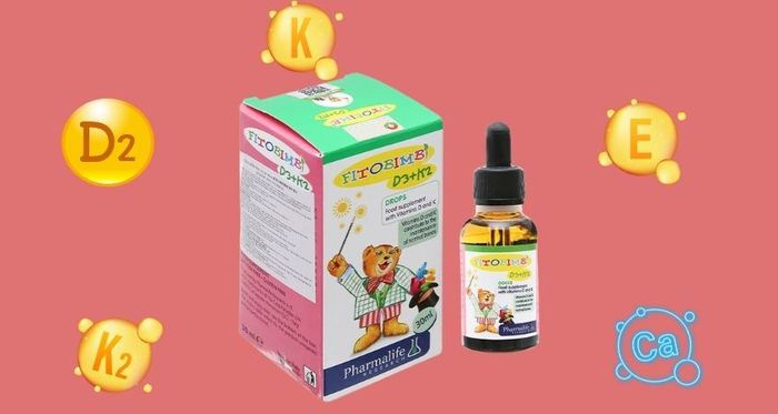 Siro Fitobimbi D3+K2 giúp giảm nguy cơ còi xương, dung tích 30 ml