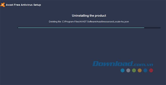 Quá trình gỡ bỏ Avast Free Antivirus