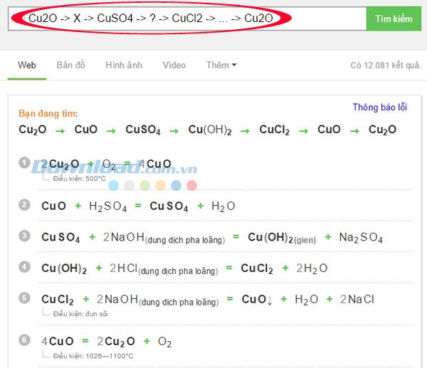 Phương pháp giải bài tập Hóa với Cốc Cốc để đạt hiệu quả cao