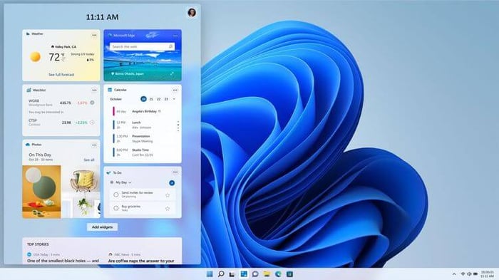 Phục hồi widget trong Windows 11