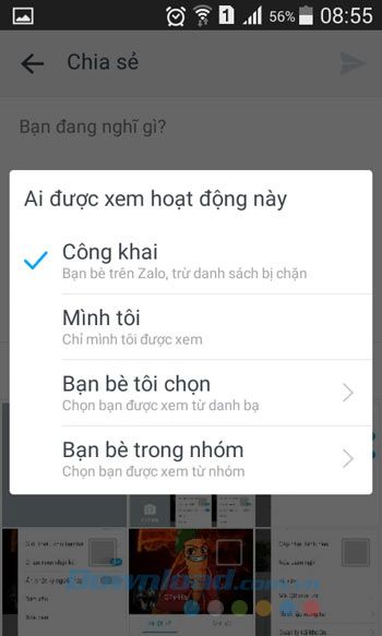 Lựa chọn chế độ hoạt động