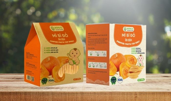 Mì ăn dặm bí đỏ hữu cơ Anpaso 120g (từ 7 tháng)