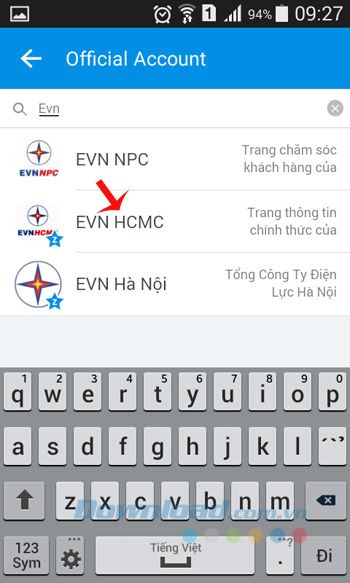 Gõ EVN HCMC