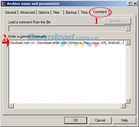 Cách thêm ghi chú vào WinRAR