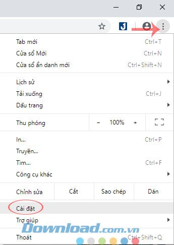 Cấu hình Chrome