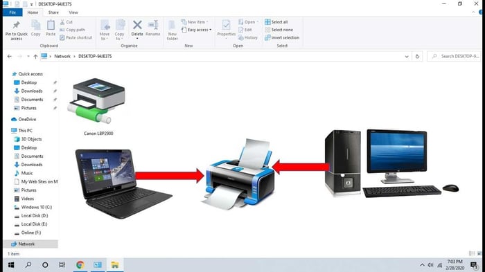 Hướng dẫn chia sẻ máy in trên Win 10
