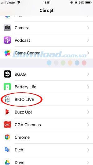 Ứng dụng Bigo Live