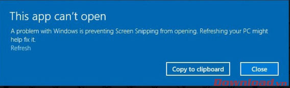 Cách sửa lỗi Snipping Tool