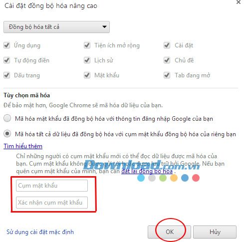 Hướng dẫn đồng bộ dữ liệu trên trình duyệt Google Chrome