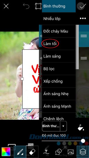 Làm Tối chữ