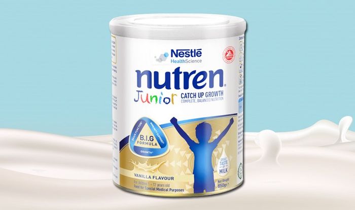 Sữa bột Nutren Junior hương vani 850g (1 - 12 tuổi)