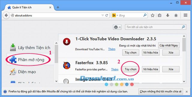 Cách làm cho Firefox nhanh hơn với Fasterfox