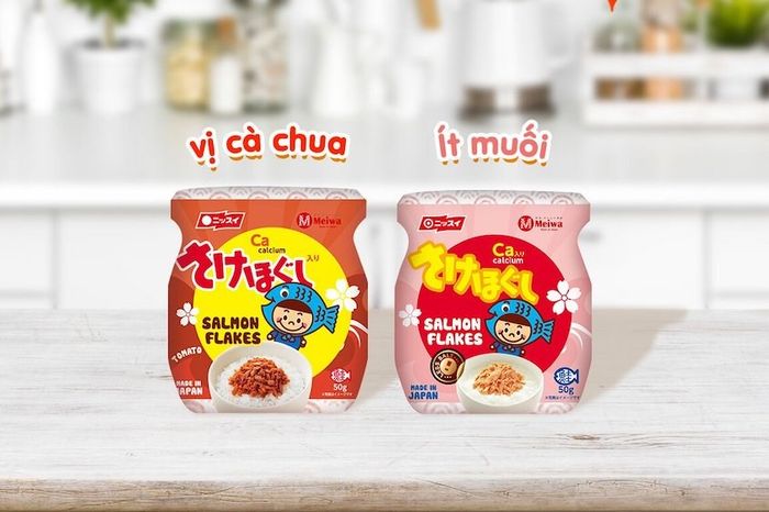 Ruốc cá hồi Meiwa lọ 50g với ít muối