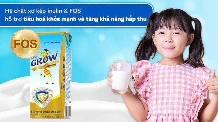 Thùng 48 hộp sữa pha sẵn Abbott Grow Gold hương vani 180 ml (từ 1 tuổi)