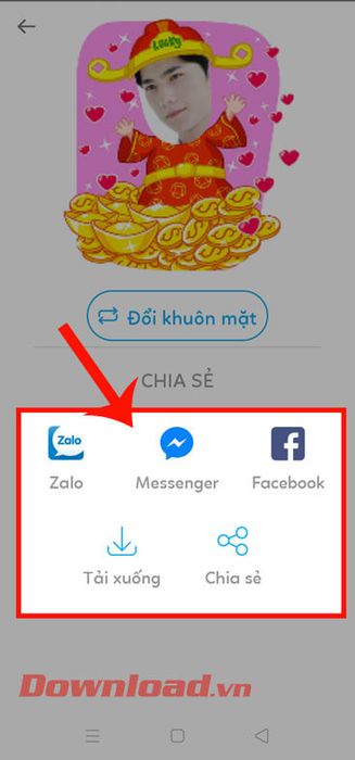 Tải và chia sẻ Sticker