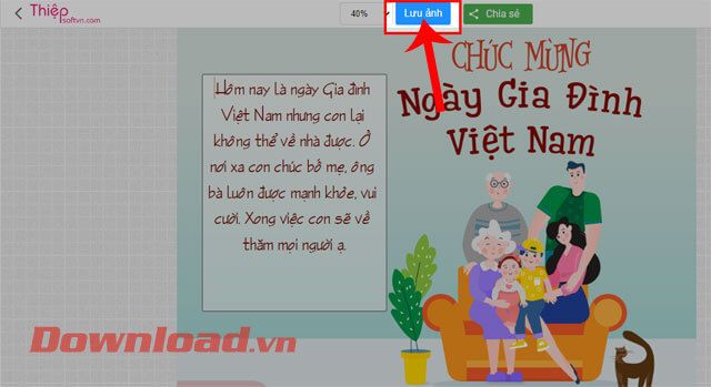 Nhấn vào nút Lưu ảnh