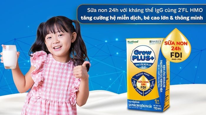 Thùng 48 hộp sữa pha sẵn NutiFood GrowPLUS+ hương vani 110ml (sữa non)