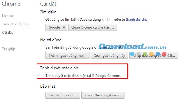 Hướng dẫn đặt trình duyệt web mặc định