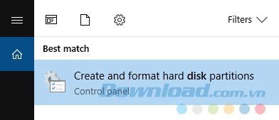 Chọn Tạo Và Định Dạng Phân Vùng Đĩa Cứng