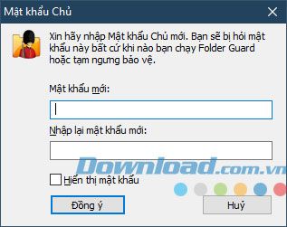 Sử dụng Folder Guard