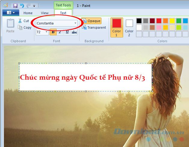 Thay đổi font